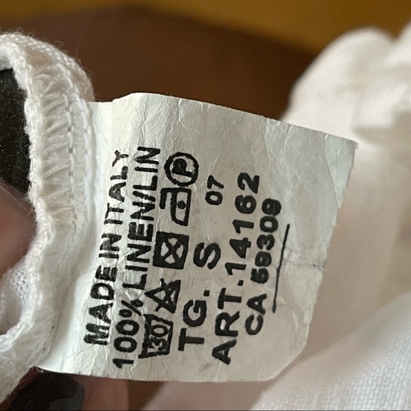 AM Preloved Linen Cold Shoulder Top | made in Italy - Picture 5 of 6